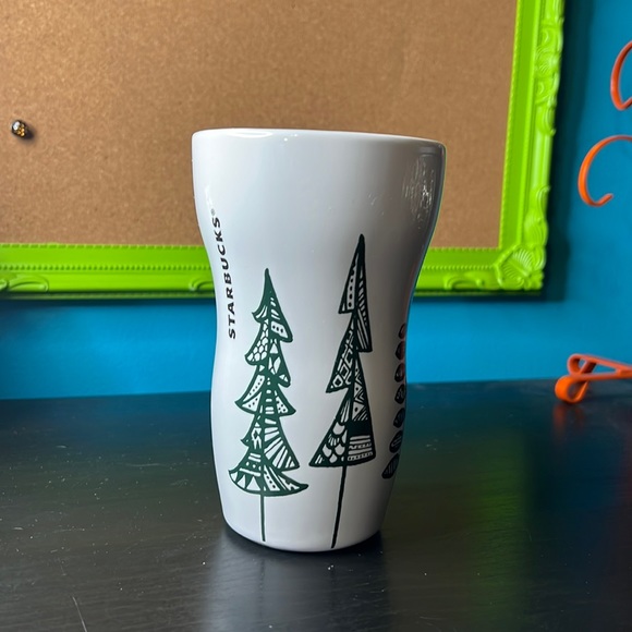 Starbucks Dining 25 Starbucks Holiday Tree Ceramic Travel Mug